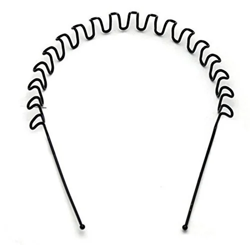 Trending Trunks Zigzag Wave Metal Hairband Zig Zag Hair Band for Men and Women, Black - Best Price ₹25 at Amazon