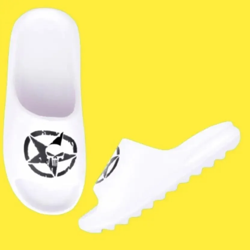 Fuliva Men Slides  (White , 10)