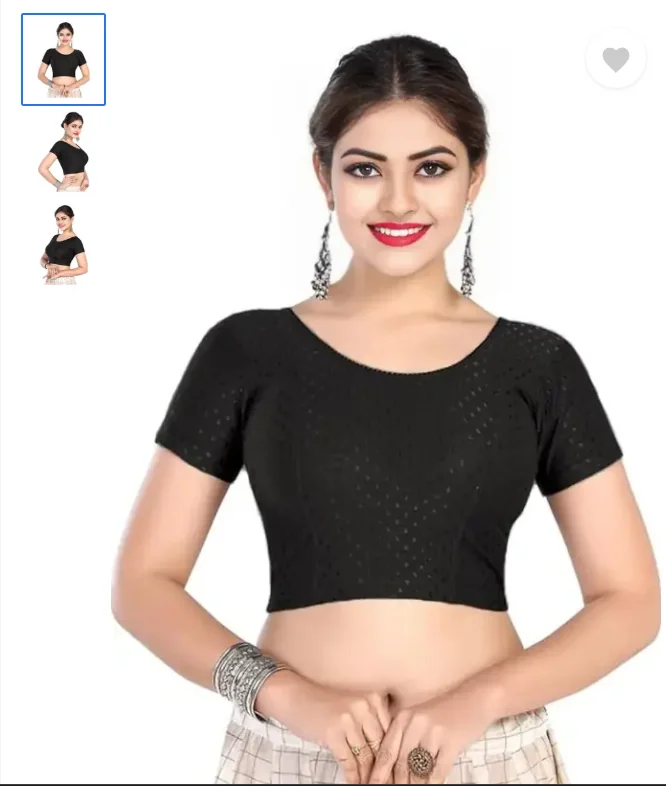 PT PRIYANKA TEXTILES Round Neck Women Blouse - Best Price ₹142 at Flipkart