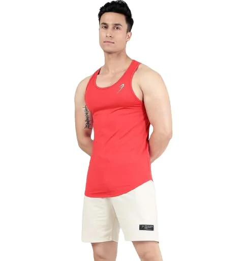 Surge Slim Fit Solid Gym Tank Tops for Men