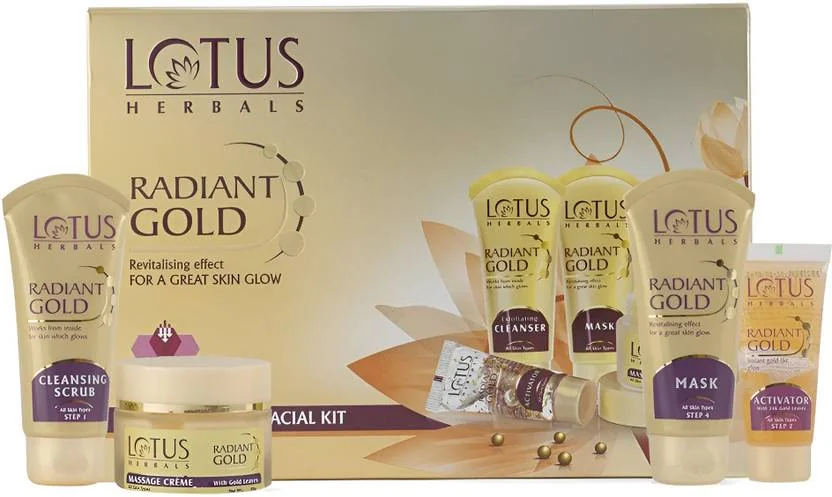 LOTUS HERBALS RADIANT GOLD Cellular Glow Salon Grade FACIAL KIT  (170 g)
