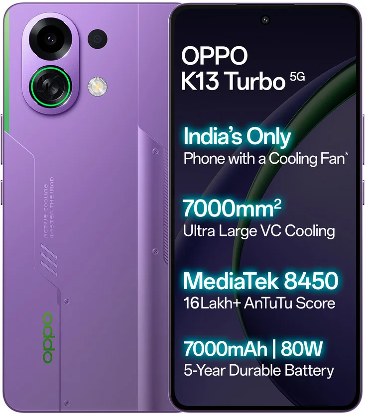 OPPO K13 Turbo 5G (Purple Phantom, 128 GB)