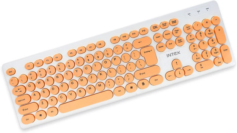 Intex Classy Wired USB Keyboard IT-KB335 Whte&Orange Wi...