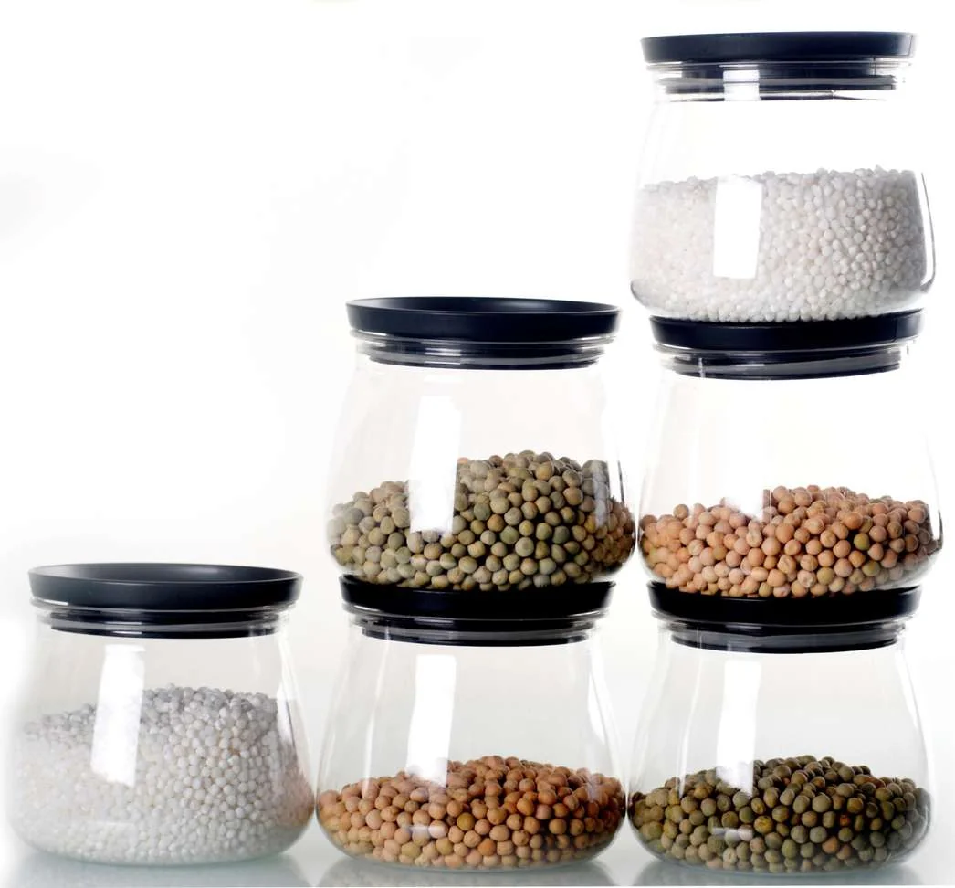 Pack of 6 Plastic Grocery Container  - 900 ml NARIYA Black - Best Price ₹194 at Shopsy