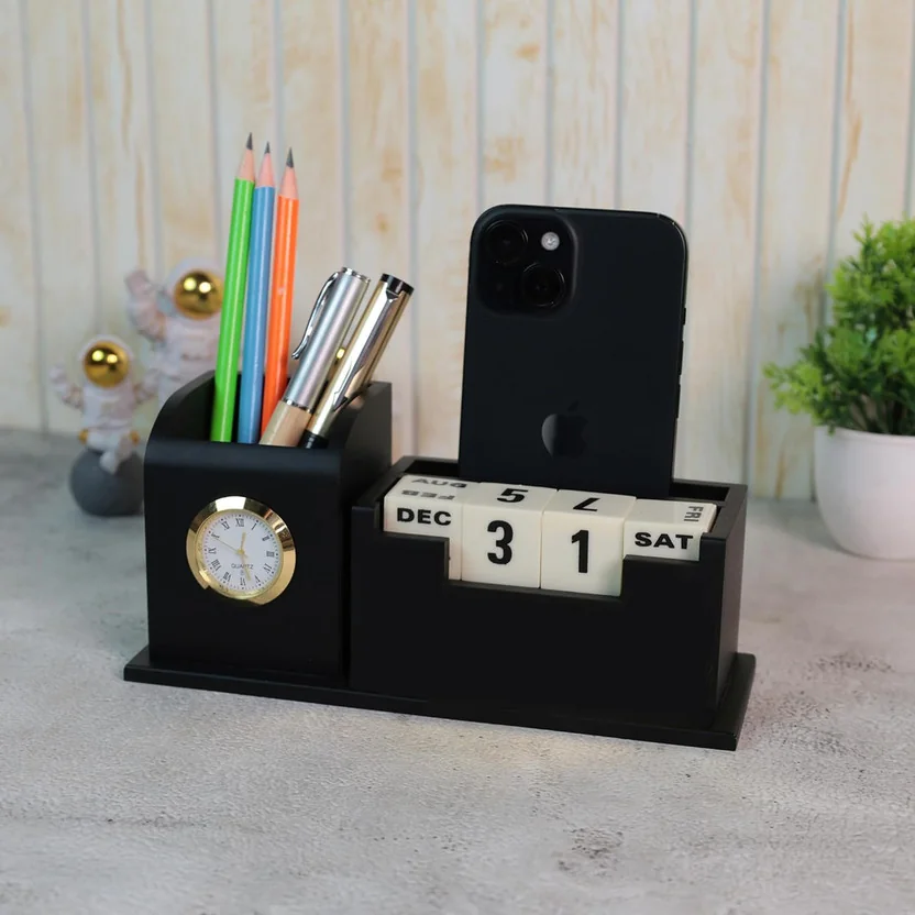 OCHHAV 2 Compartments Executive Pen Stand Office Desk O...