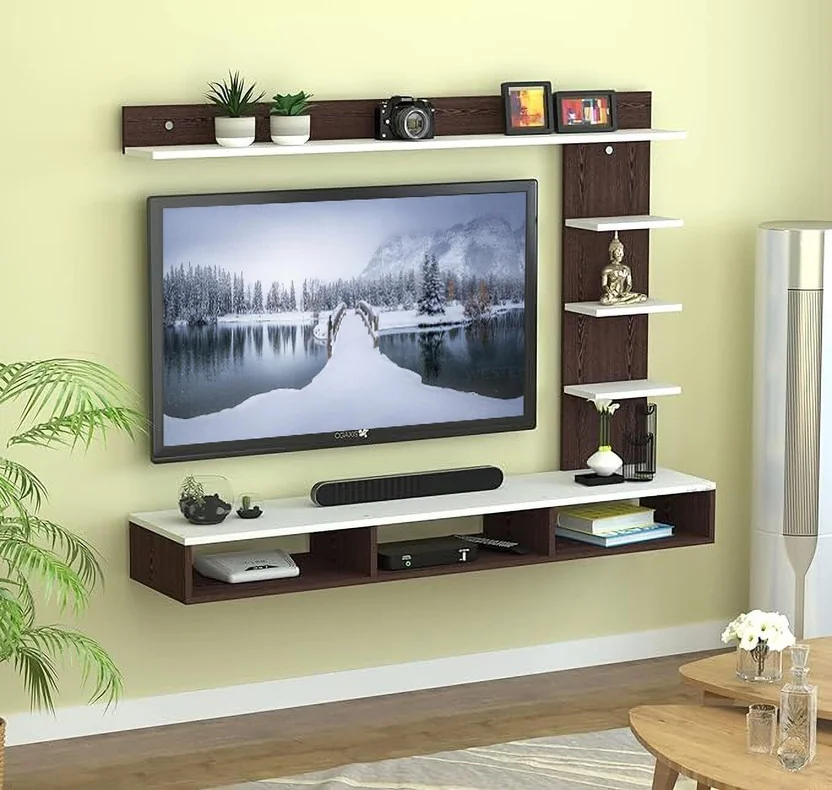 HAPY HAVEN Engineered Wood Wall Mount tv unit, tv stand...