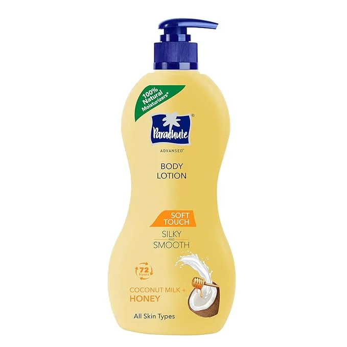Parachute Advansed Soft Touch Body Lotion for Women & Men, All Skin types, 400ml | Pure Coconut Milk & Honey, 100% Natural, 72h Moisturisation - Best Price ₹130 at Amazon