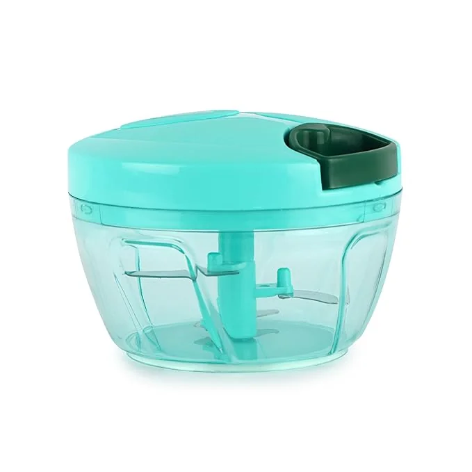 Cello Magic Hand Vegetable Slicer Small | Multi Utility | 3 Stainless Steel Blades | Vegetable and Fruits | 15 Cuts One Pull | (Blade, Whipper) | 450 ml| Green - Best Price ₹149 at Amazon