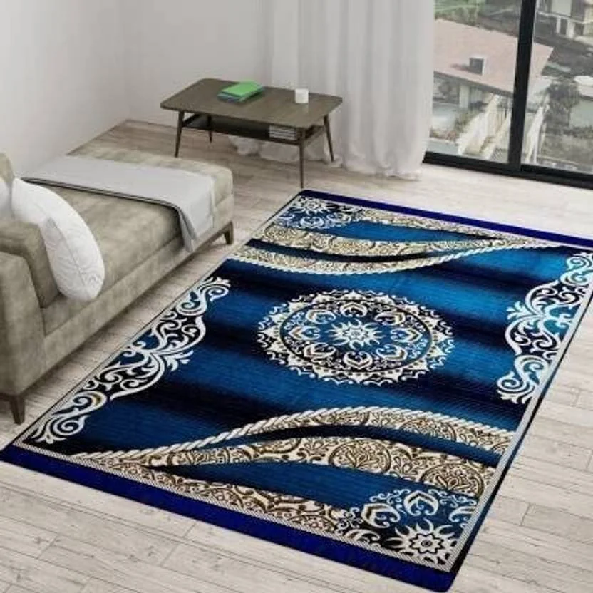 Sasta Sunder Tikau Multicolor Acrylic Carpet  (5 ft,  X 7 ft, Rectangle) - Best Price ₹300 at Flipkart