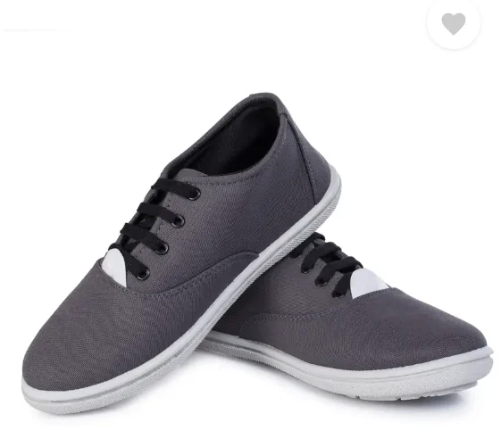 Kzaara "Casual Perfection: Stylish Everyday Shoes" Canvas Shoes For Men  (Grey , 4)
