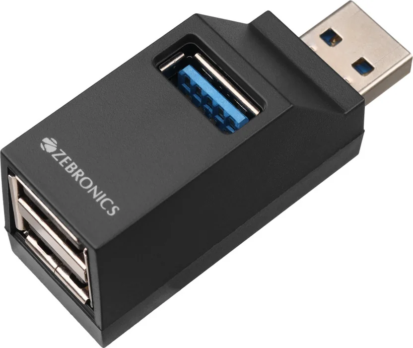 ZEBRONICS USB Hub 180HB, 3 Ports, USB 3.0, Transfer Spe...