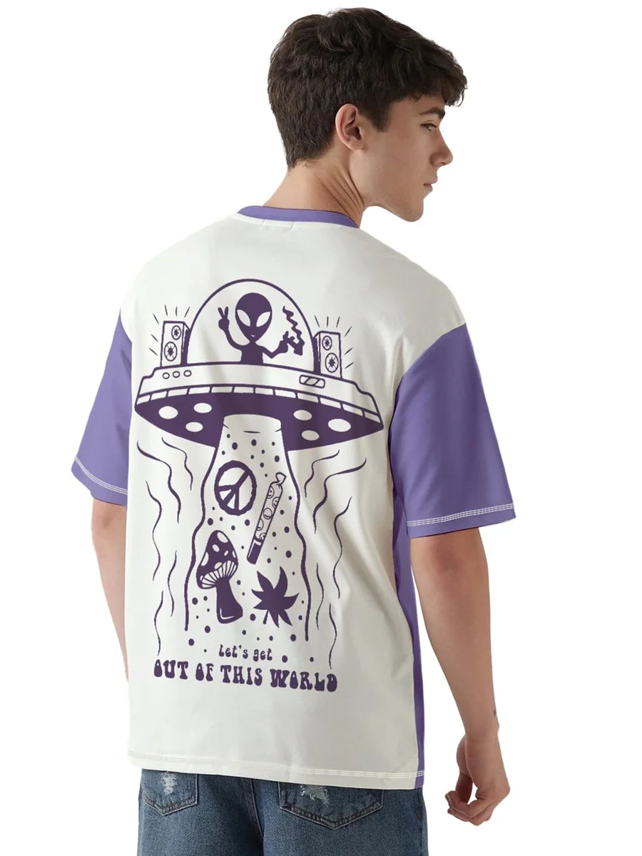 Escape from Reality Printed Graphic Oversized T-Shirt - Multi