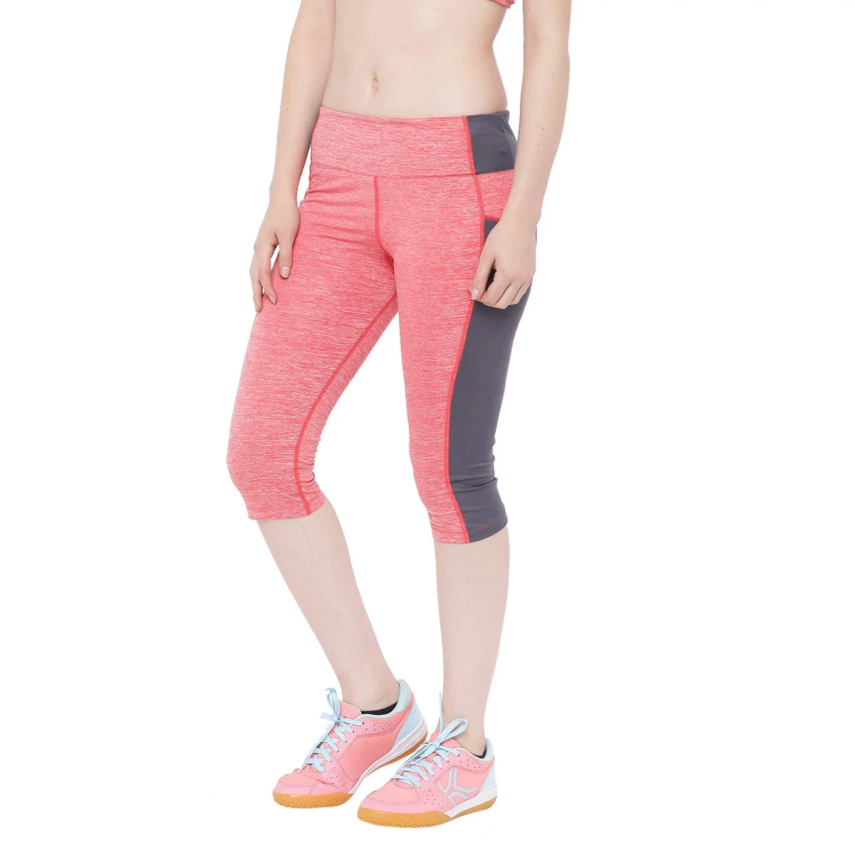 Women's High Rise Slim Fit Polyester Blend Leggings