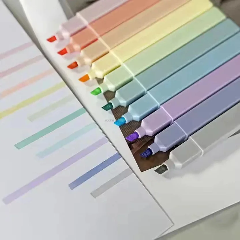 Wengonvila 12 Pcs Cute Pastel Highlighter Pens – Dual T...