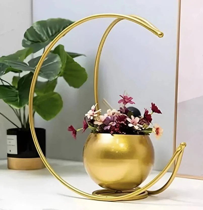 UPCRAFT Golden Moon Steel Vase  (10 inch, Gold) - Best Price ₹112 at Flipkart