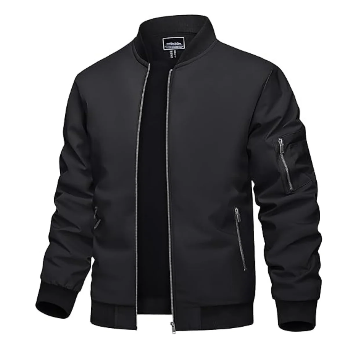 Men's Stylish Thermal Jacket With Zipper Pockets For Cold Weather | Protective Layer Windproof Nylon Jacket