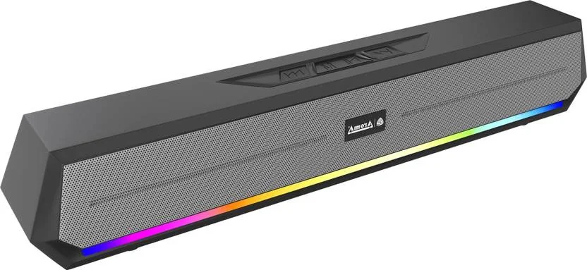 Aroma Coolbar - Upto 8 Hrs Music Time*,DynamiC RGB Lights,Dynamic Drivers 30 W Bluetooth Soundbar  (Groovy Grey, Stereo Channel) - Best Price ₹599 at Flipkart