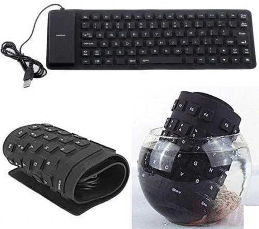 BLAPOXE Foldable Silicone Wired Silent Keyboard, 85-Key...