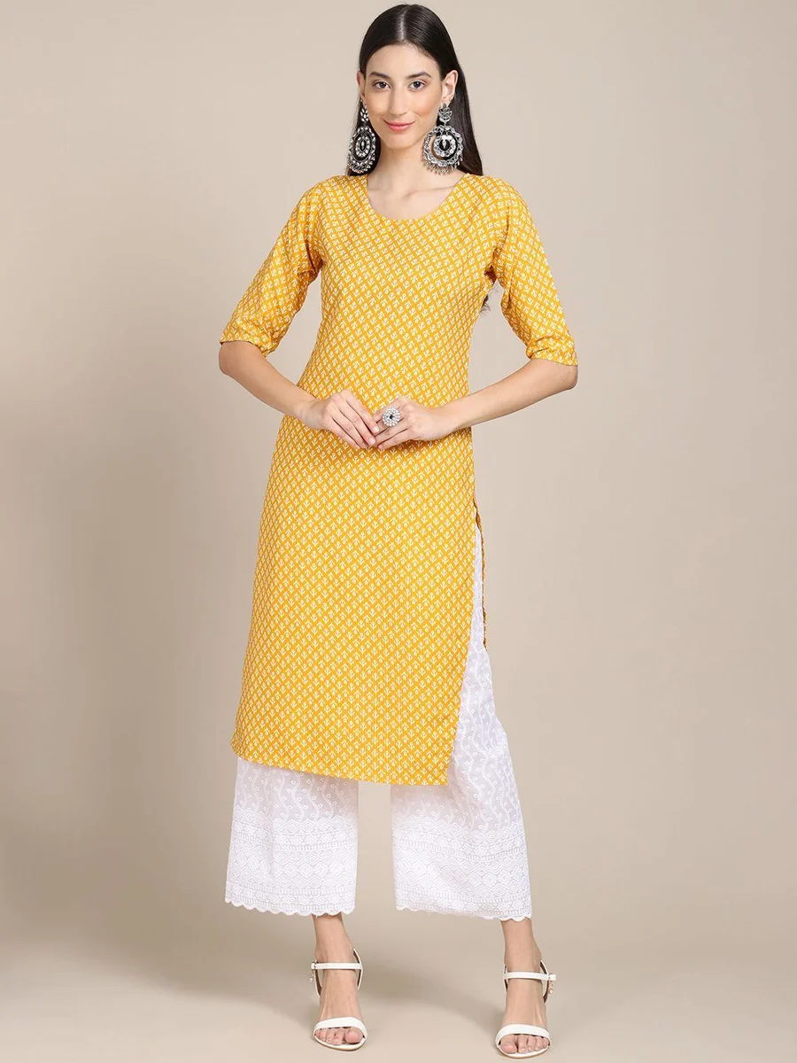 Women Floral Printed Round Neck Kurtis - Best Price ₹179 at Myntra