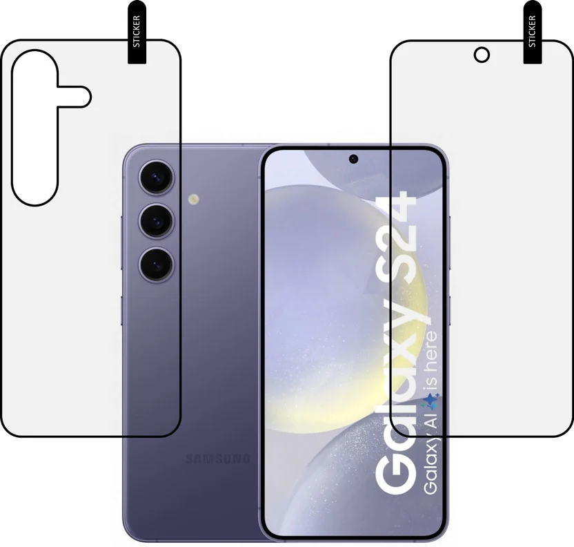 MOBKAVACH Front and Back Tempered Glass for Samsung Gal...