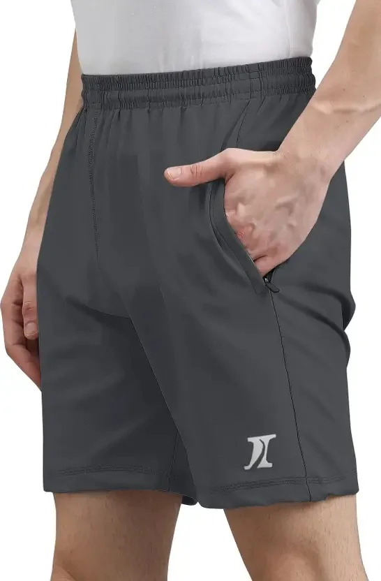 INDICLUB Solid Men Dark Grey Regular Shorts, Sports Shorts, Beach Shorts - Best Price ₹130 at Flipkart