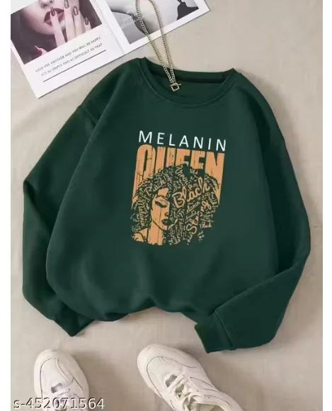 Women Trendy Printed Sweatshirts Hoodie Soft Fabric Winter Sweaters