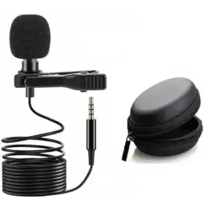GUFFI Clip Collar Mic Condenser for YouTube Video | Interviews | Lectures Travel Videos Mic for Mobile (with Handsfree Pouch) - Best Price ₹79 at Amazon