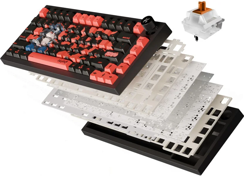 Kreo X Naruto Swarm 75% Wireless Mechanical Keyboard wi...