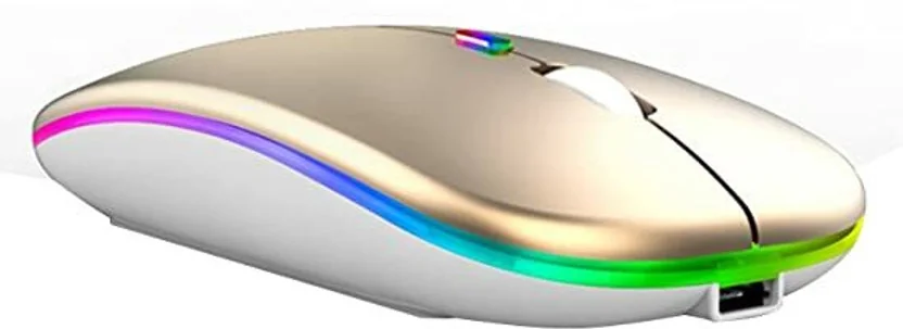 Dezful Lighting Mouse Gold Wireless Ambidextrous Optica...