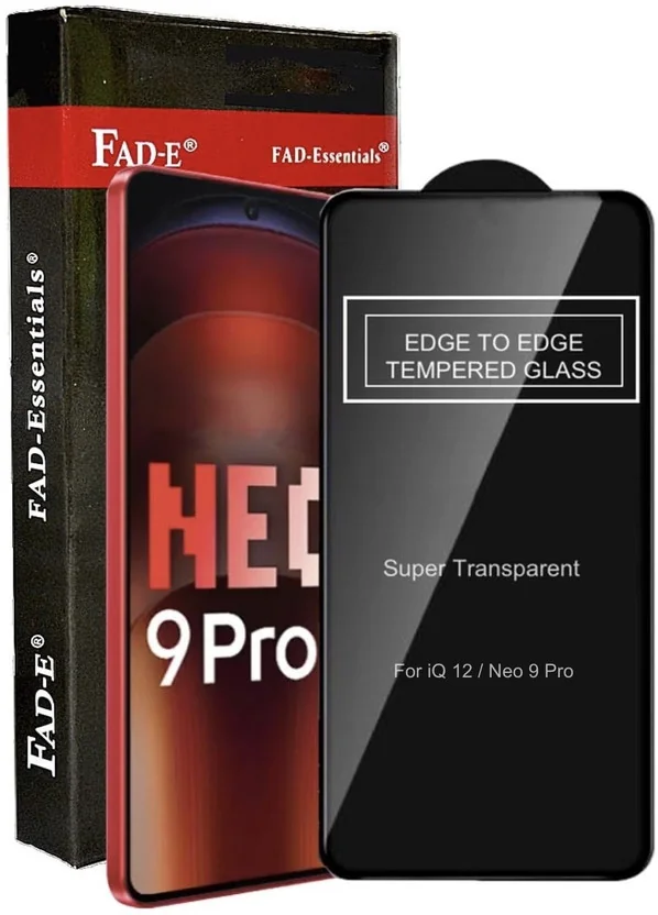 FAD-E Edge To Edge Tempered Glass for iQOO Neo 9 PRO 5G...