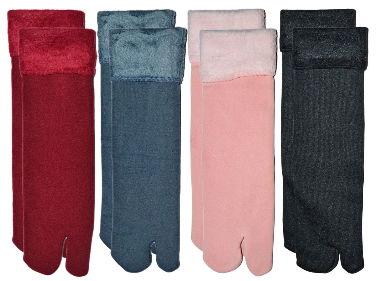 Winter Thermal Toe Dark Colour Wool Heavy Duty Warm Ankle Length Anklet Socks Women/Girls Winter Socks (Set of 4 Pair)