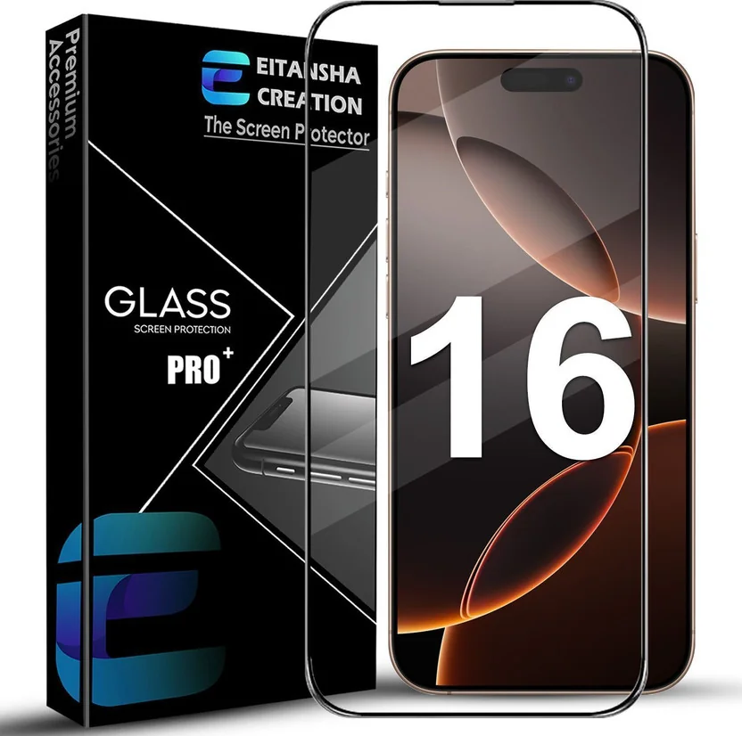 EITANSHA CREATION Edge To Edge Tempered Glass for iPhon...