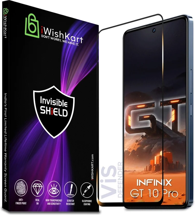 iWishKart Edge To Edge Tempered Glass for Infinix GT 10...