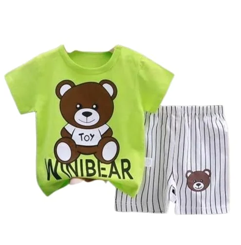 Kids Boys Winbear Printed Cotton Top & Bottom Clothing Set - Best Price ₹77 at Amazon