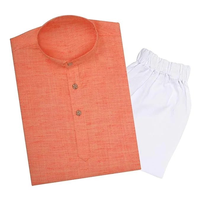 TinySteps Boys Kurta Pajama Set for 1-10 Years | Solid Color Cotton Ethnic Wear with Full Sleeves | Summer Comfortable Indian Outfit for Daily & Festive Occasions - Best Price ₹499 at Amazon