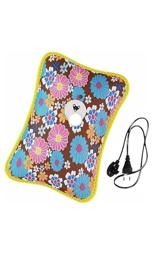 EUFLORIA Electric Hot Water Bag for Pain Relief – Soft and Durable Heat Pouch for Cramps, Back Pain, Muscle Aches & Winter Comfort | Easy to Use, Portable & Reusable (Multicolour)