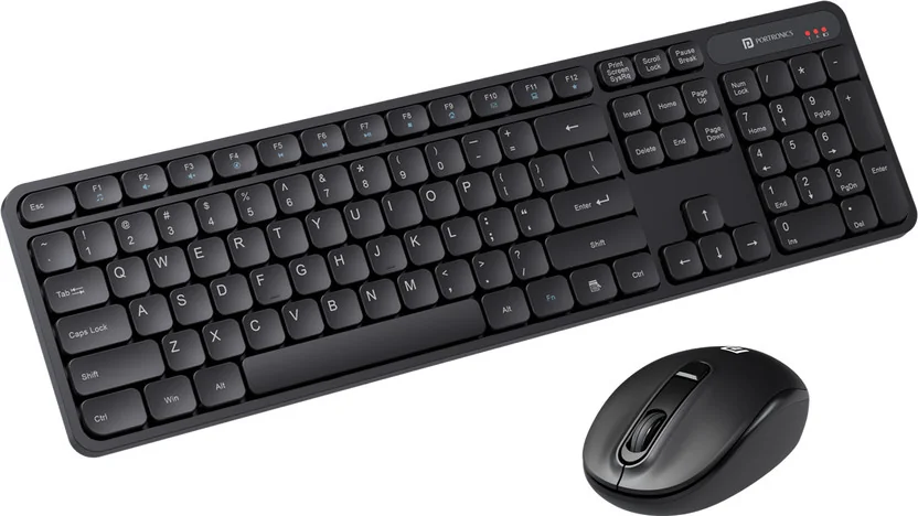 Portronics Key8 Combo Wireless Keyboard and Mouse Set w...