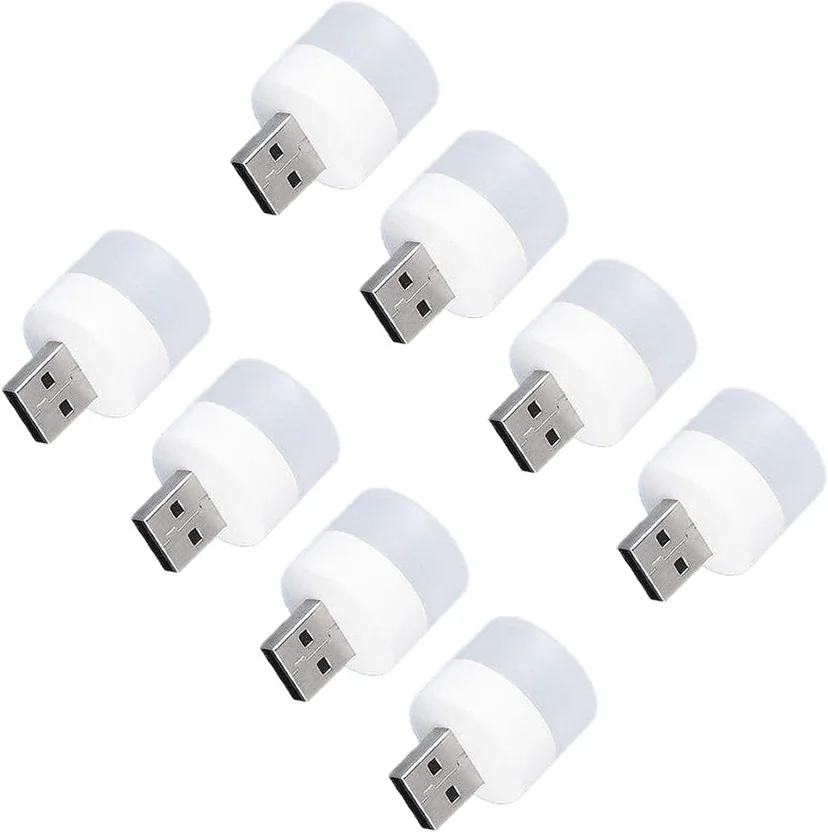 WRADER PACK OF 8 Portable USB LED Lights for Dark Room ...
