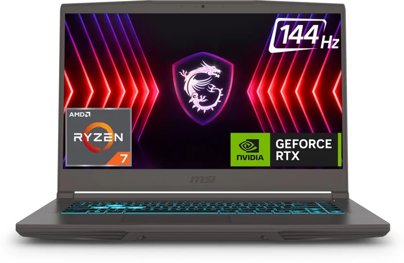 MSI Thin A15 AMD Ryzen 7 Octa Core 7735HS - (16 GB/1 TB SSD/Windows 11 Home/6 GB Graphics/NVIDIA GeFor...