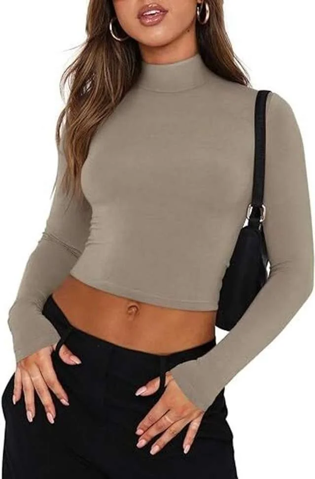 Striped High Neck Casual Women Wool Blend Grey Sweater - Best Price ₹221 at Shopsy