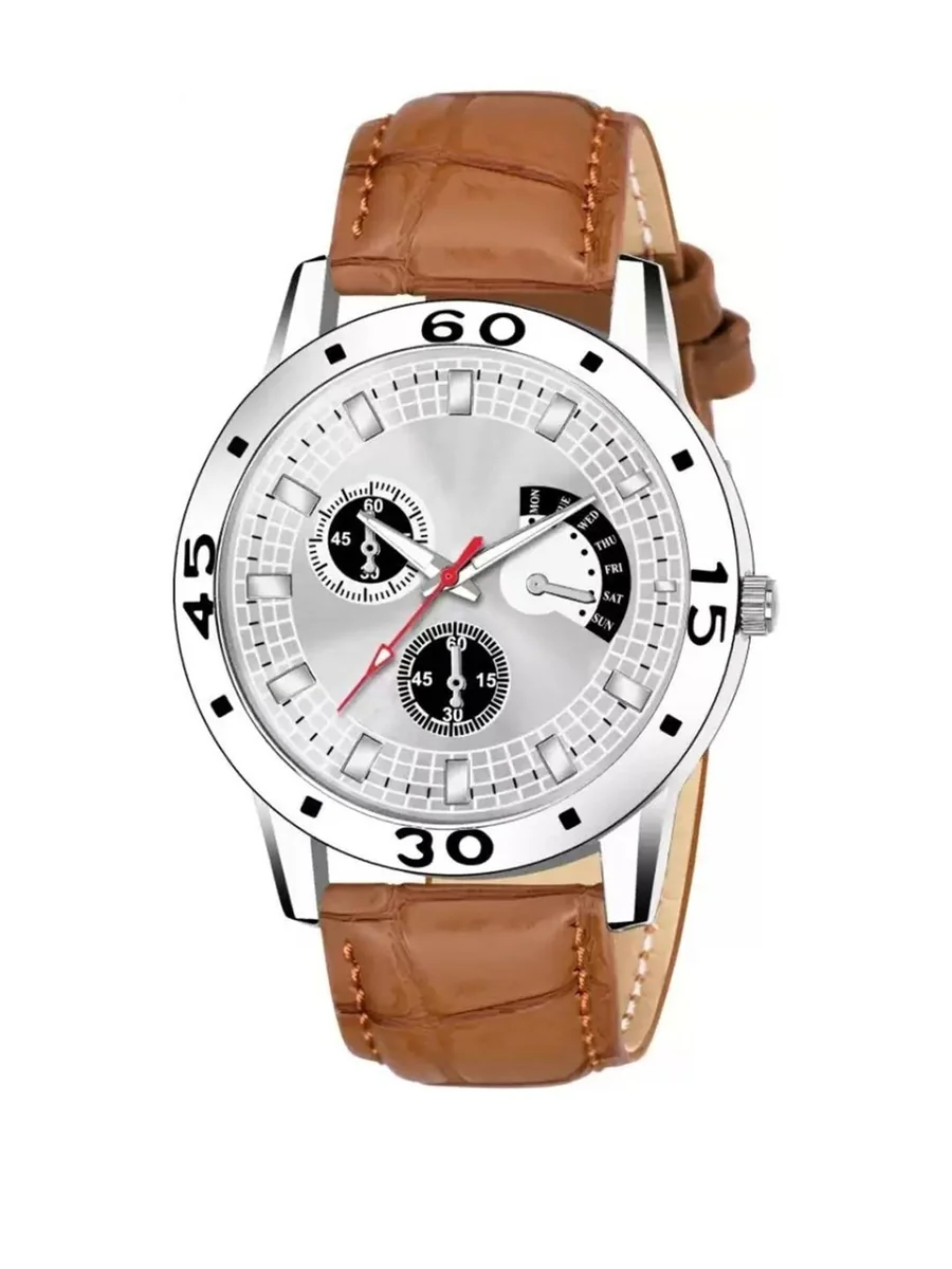 Men Dial & Leather Straps Analogue Watch - Best Price ₹205 at Myntra