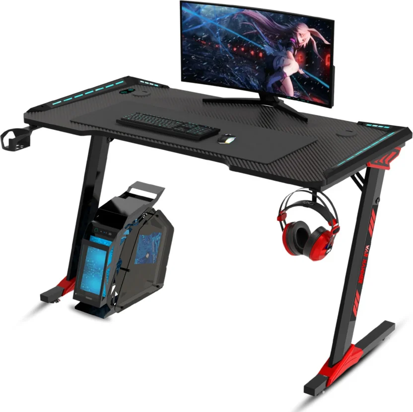 War Hammer Kratos RGB Gaming Desk with Controller, Carb...