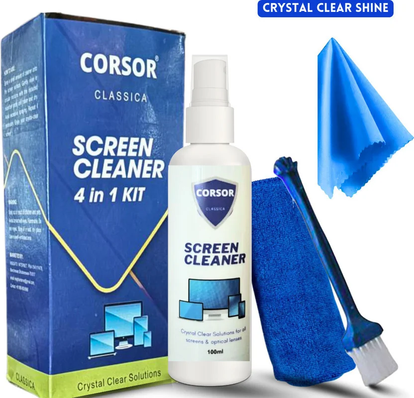 CORSOR Screen Cleaning Kit with Microfiber Cloth and Br...