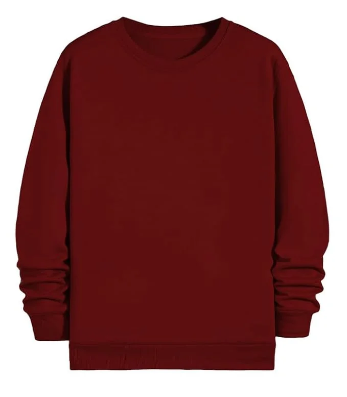 Women's Cotton Stretchable Full Sleeves Sweatshirt Regular Fit, Round Neck Casual Winterwear for Boys and WOMs L318_SV