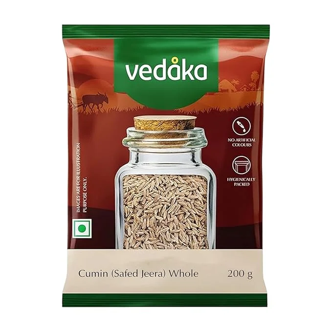 Amazon Brand - Vedaka Whole Jeera (Cumin), 200g