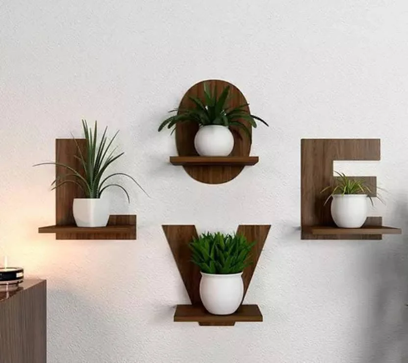 karnal enterprise Love Wall Shelves  (6 inch X 6 inch, Brown) - Best Price ₹80 at Flipkart