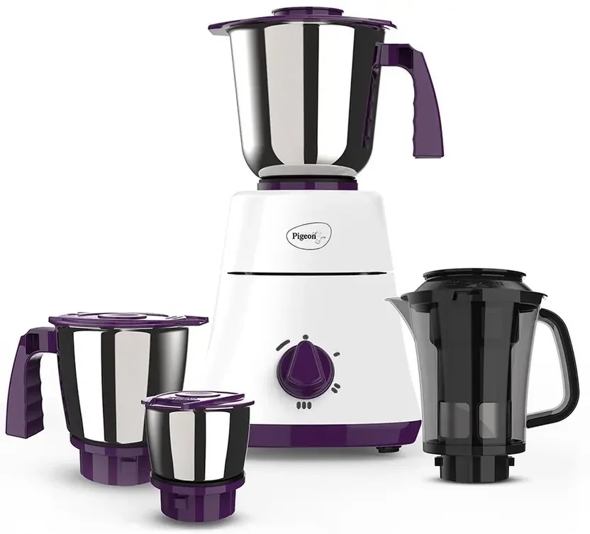 Pigeon 15024 550 W Juicer Mixer Grinder  (Favourite | 4 Jars | White)