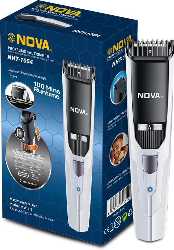 NOVA NHT 1054 Trimmer 100 min Runtime 40 Length Settin...