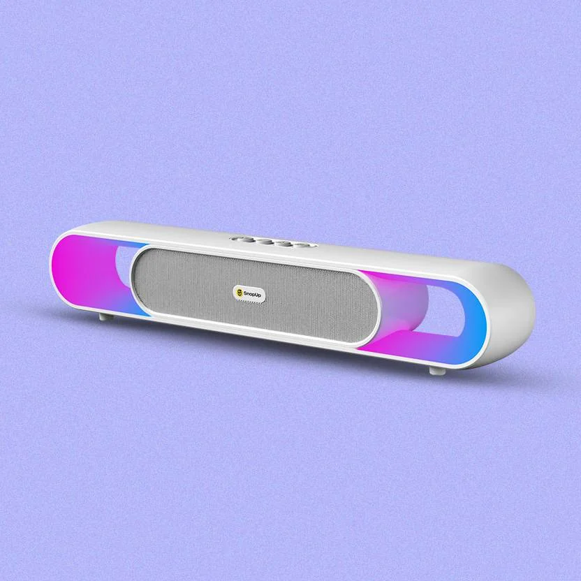 SnapUp Boom X Pro Upto 8 HR Music TYPE C BOOM Sound Multi-Compatibility RGB TWS Feature 16 W Bluetooth Soundbar  (White, Stereo Channel) - Best Price ₹799 at Flipkart