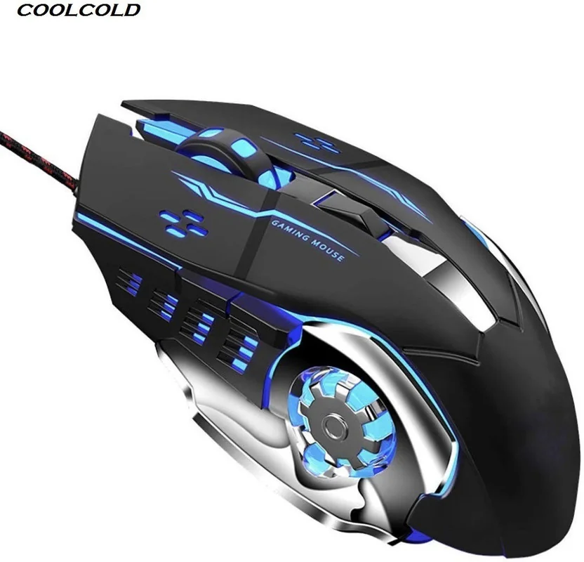 coolcold Wired USB Gaming Mouse,3200DPI LED Backlight W...